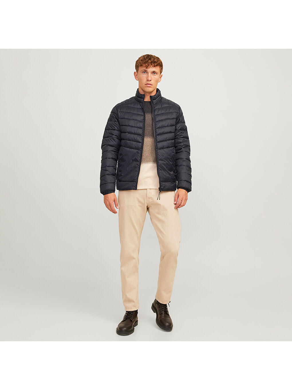 Jack & Jones Sprint Puffer Colar Erkek Siyah Dik Yaka Mont - 2