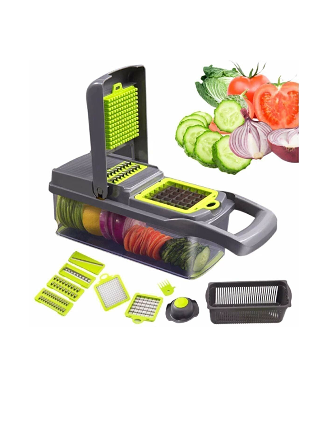 Renksiz Çok Fonksiyonlu Sebze Doğrayıcı - Vegetable Chopper - Çeyiz Listesi - Çeyiz Seti-2