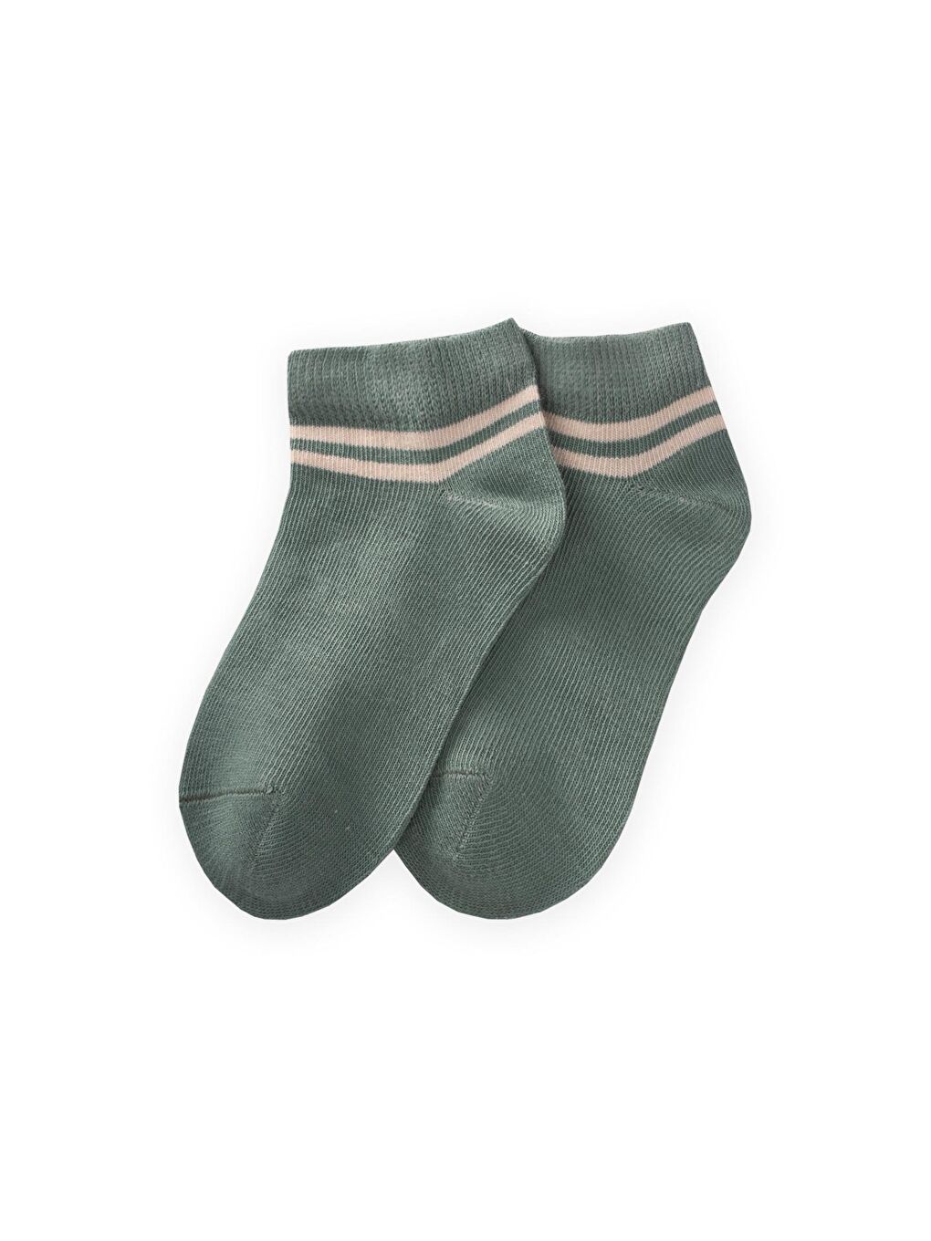 Yeşil Kız Çocuk Çizgili Patik Çorap