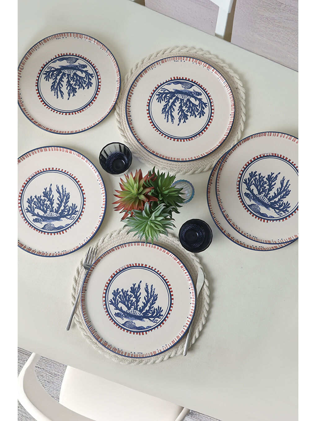 Karışık Marine Wonders Nordic Servis Tabağı 28 Cm 6 Adet