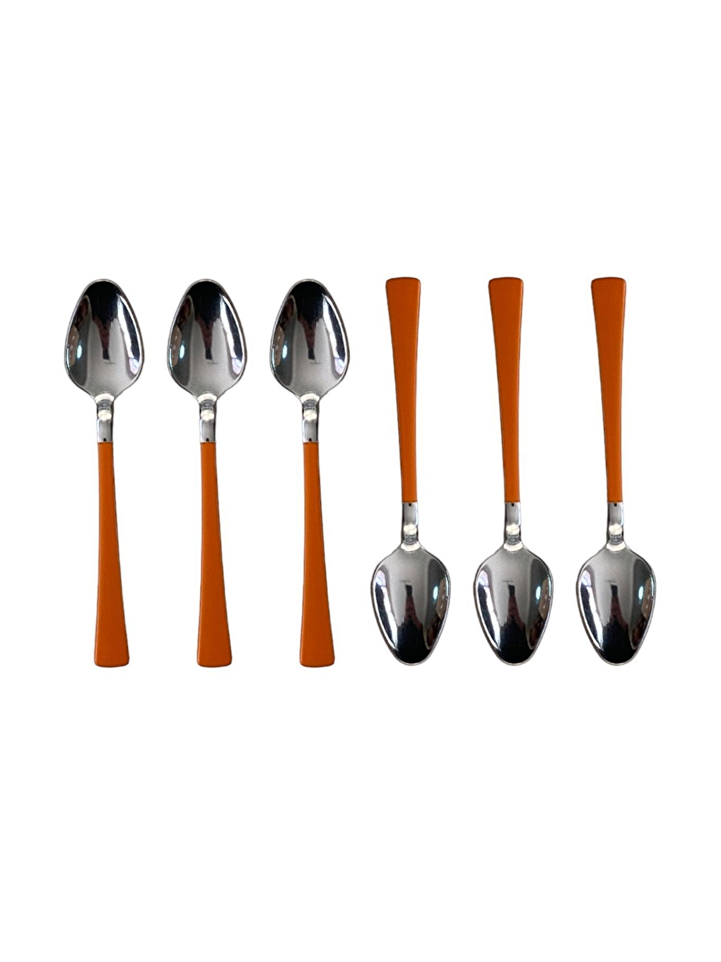 Gümüş Turuncu Çay ve Kahve Kaşığı 6 Adet-1
