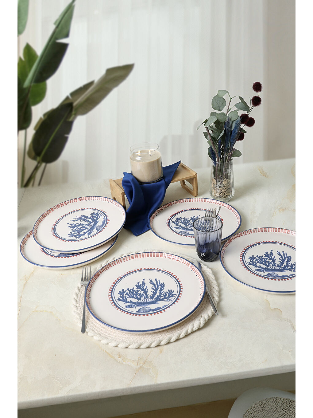 Karışık Marine Wonders Nordic Servis Tabağı 28 Cm 6 Adet-1