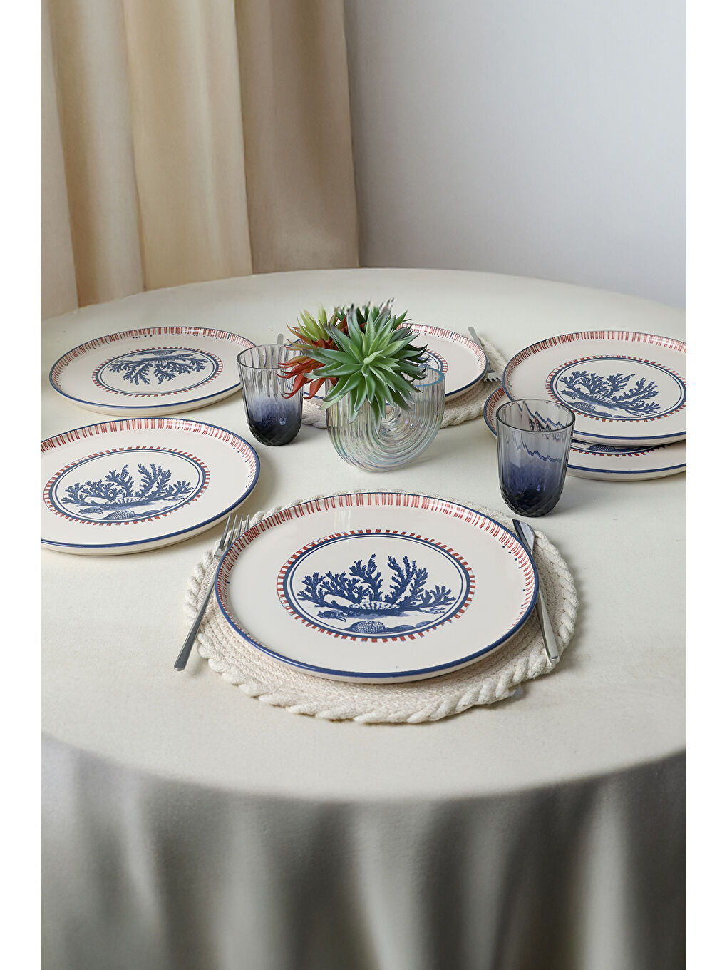 Karışık Marine Wonders Nordic Servis Tabağı 28 Cm 6 Adet-4