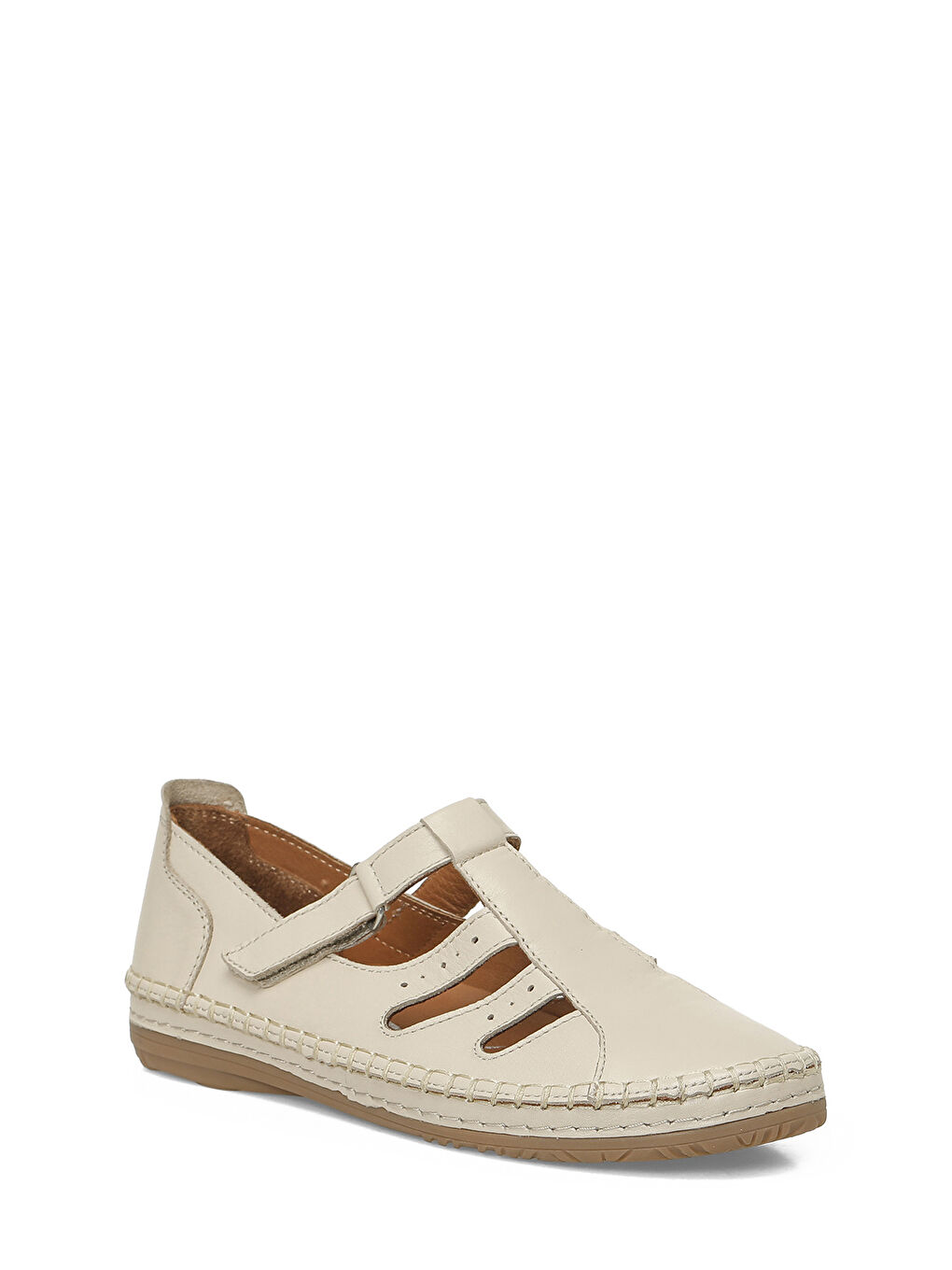 105774.Z Bej Kadın Düz Ayakkabı-1