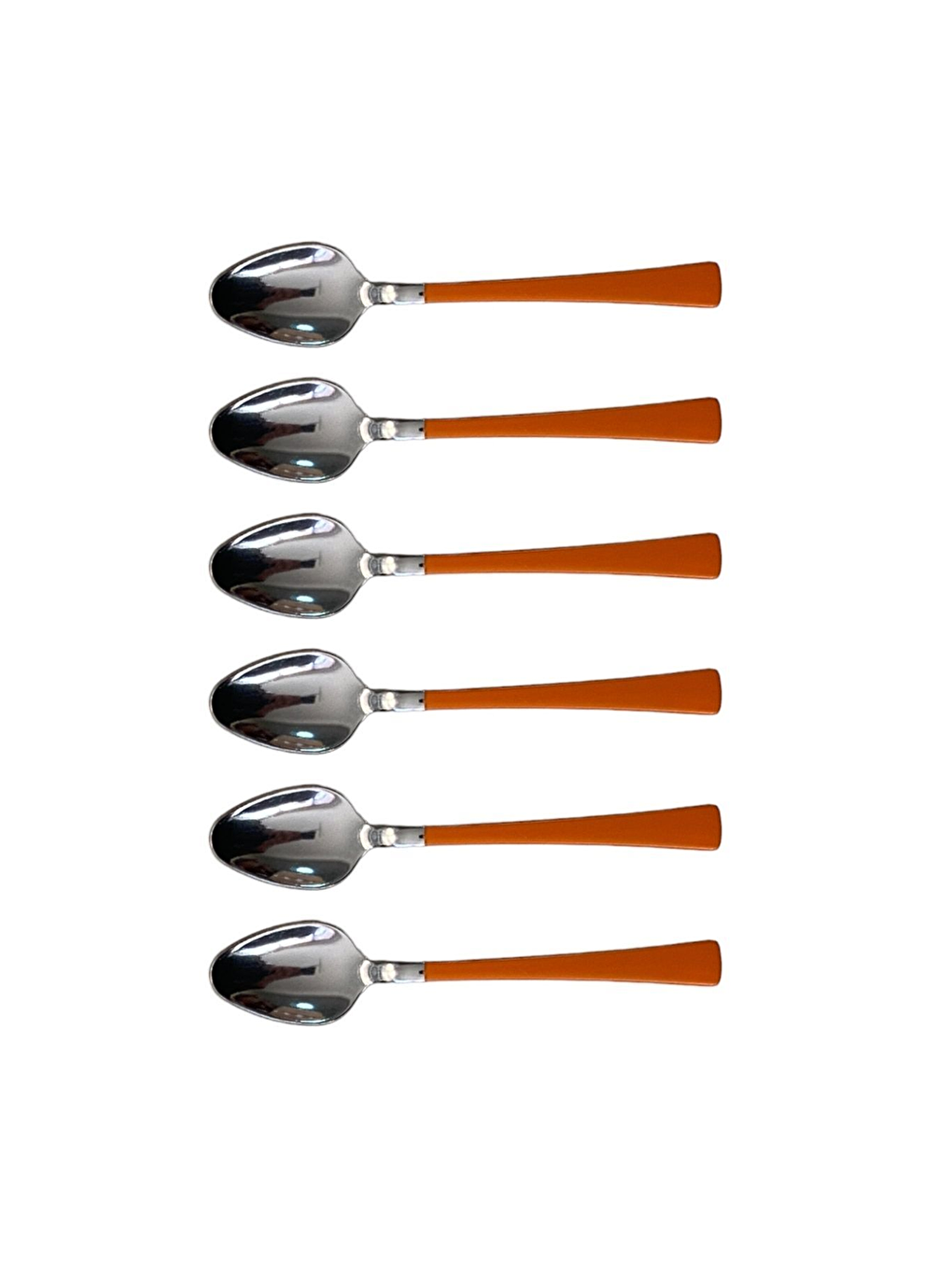 Gümüş Turuncu Çay ve Kahve Kaşığı 6 Adet-2