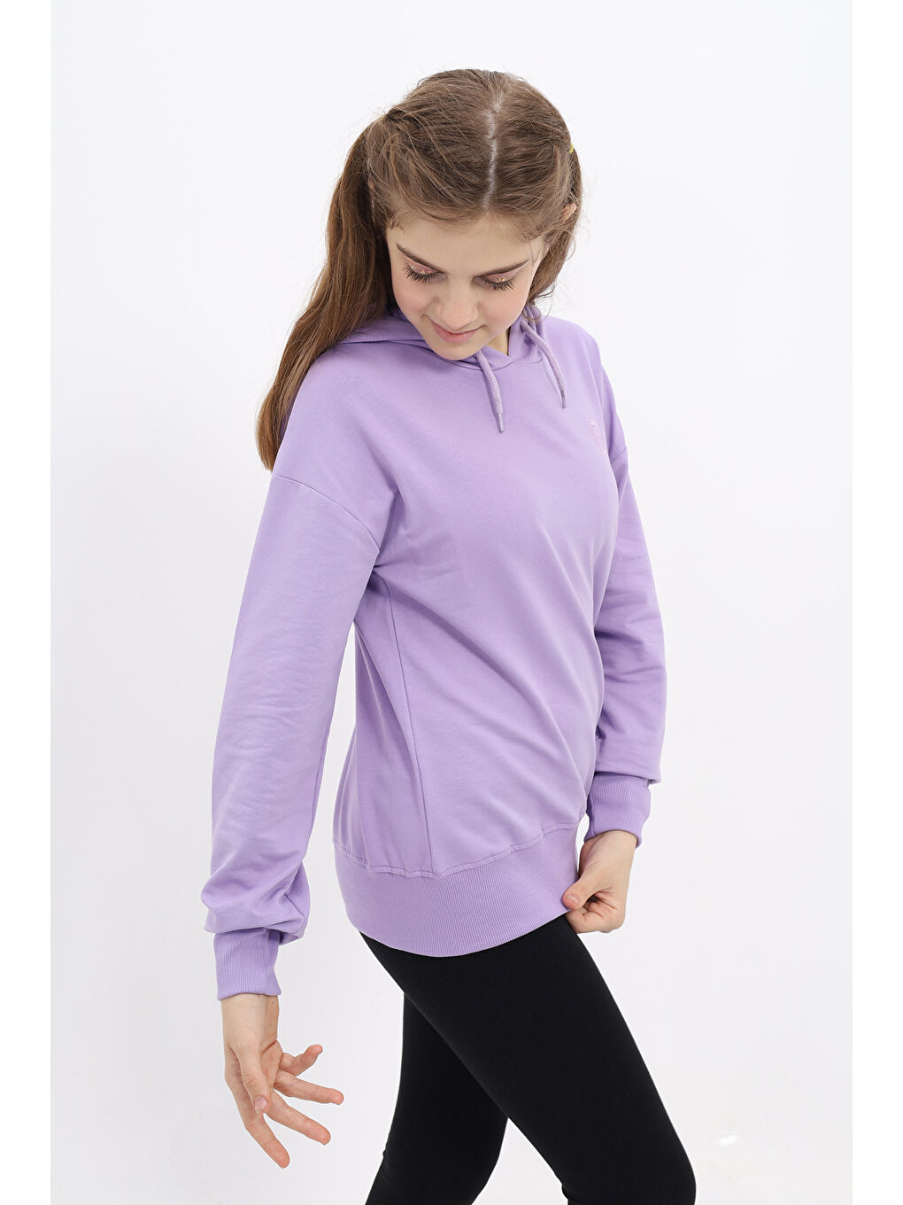 Toontoykids Lila Kız Çocuk Nakışlı Sweatshirt - 1