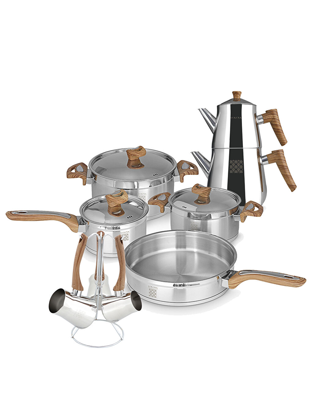 Gri Definition 15 Parça Çelik Çeyiz Seti