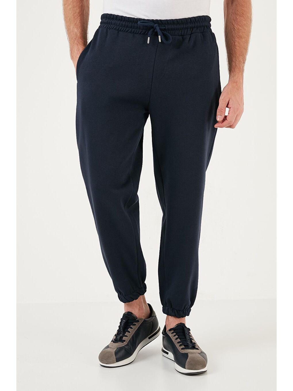 Buratti İndigo Pamuklu Belden Bağlamalı Relaxed Fit Jogger Erkek Eşofman Altı 5908015 - 1