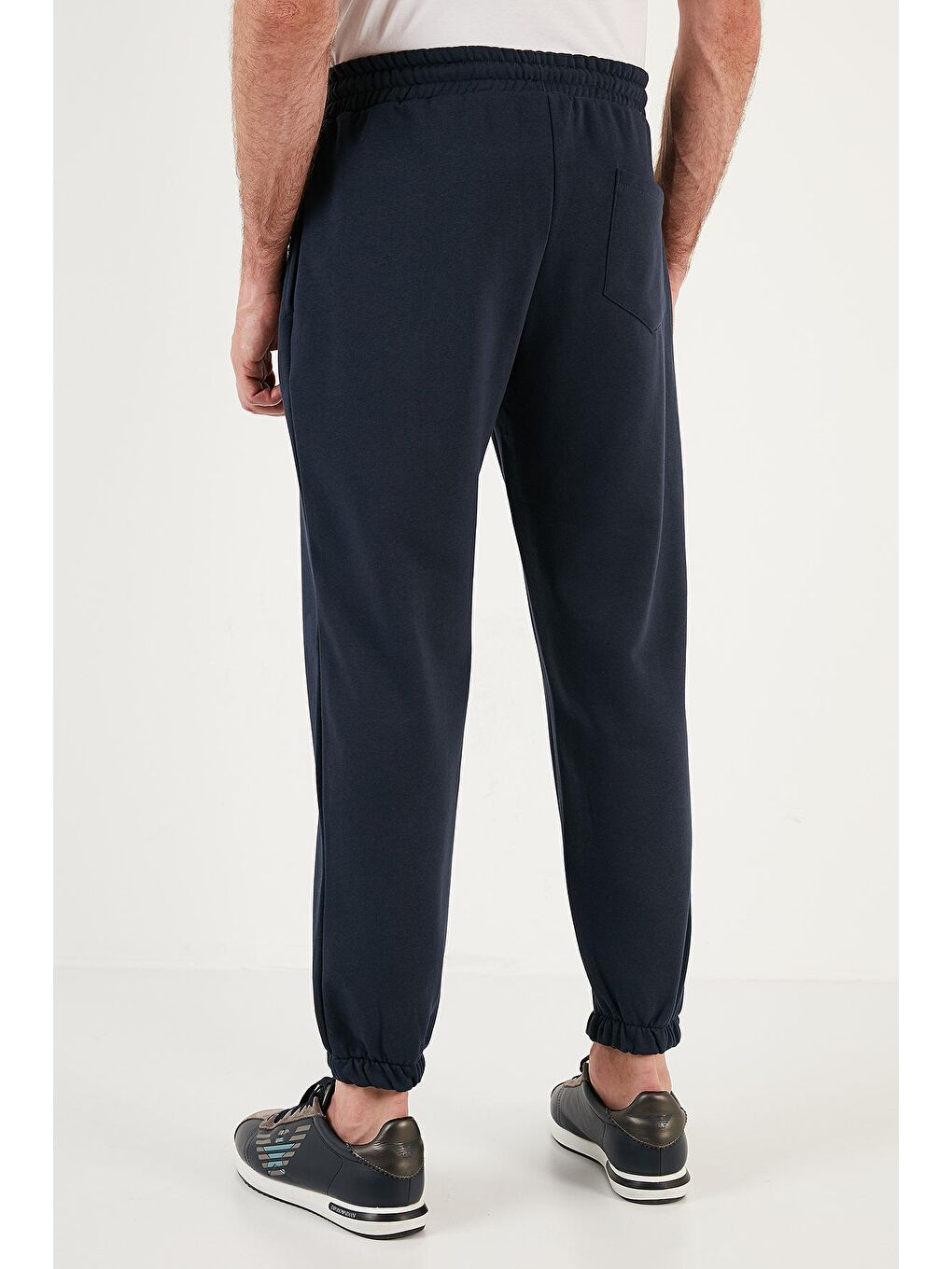 Buratti İndigo Pamuklu Belden Bağlamalı Relaxed Fit Jogger Erkek Eşofman Altı 5908015 - 4