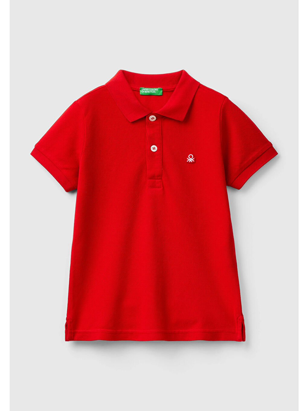 United Colors Of Benetton Kırmızı Erkek Çocuk Kırmızı Logolu Polo T-Shirt