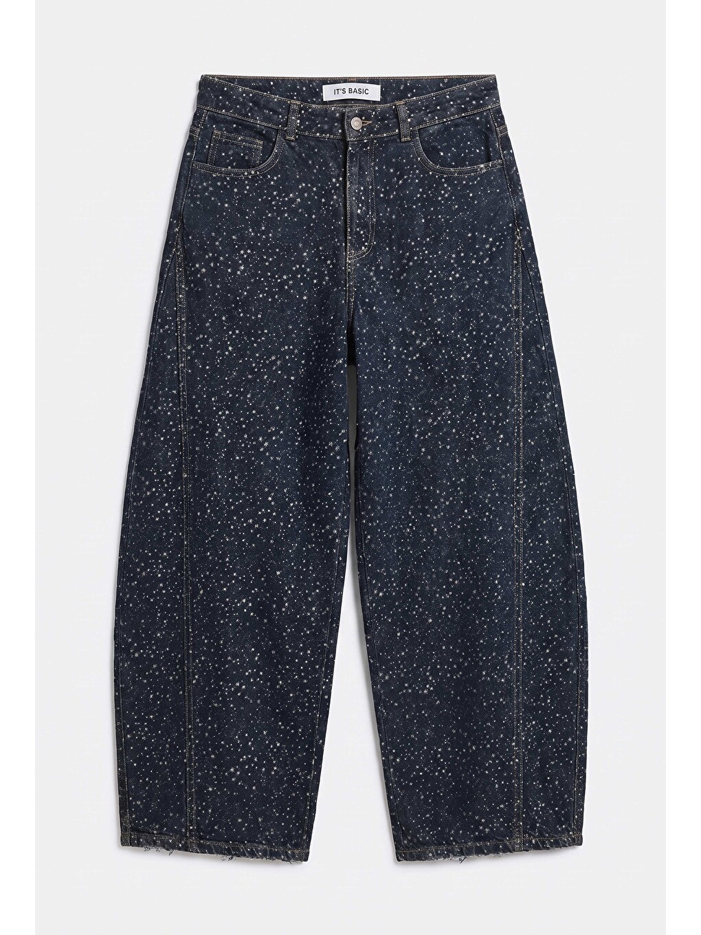 Mavi Kadın Koyu Jean 1w6-8 Baggy Fit Özel Kumaş Aksesuar Detaylı Tasarım Denim Jean-5