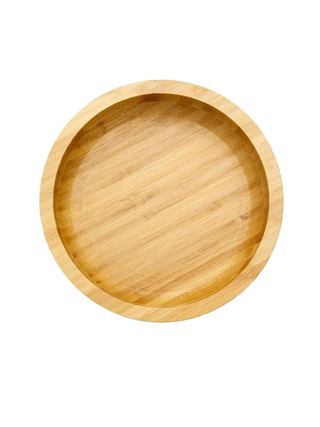 Ekru Yuvarlak Bambu Orta Boy  Kase 16 cm 2 Adet-3