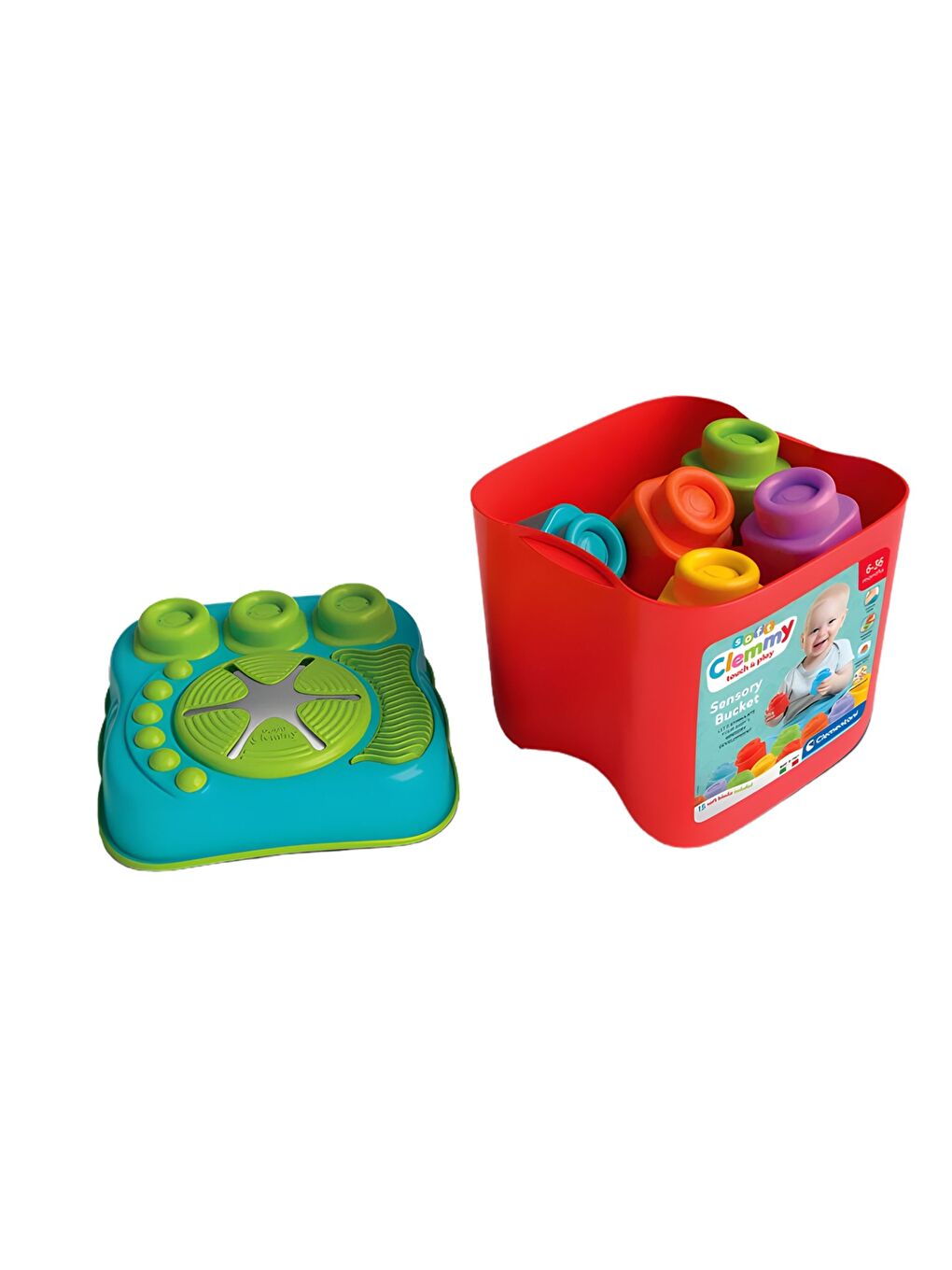 Clementoni Soft Yumuşak Blok Duyusal Kova-1