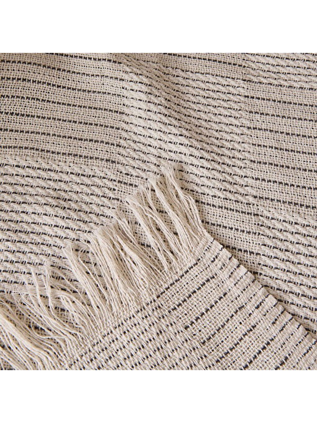 Soft Nemo Koltuk Şalı - Ekru / Antrasit - 180x220 cm-1