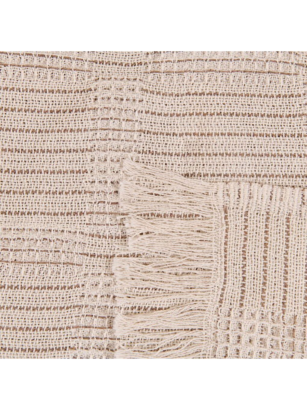 Soft Nou Koltuk Şalı - Ekru / Bej - 170x220 cm-1