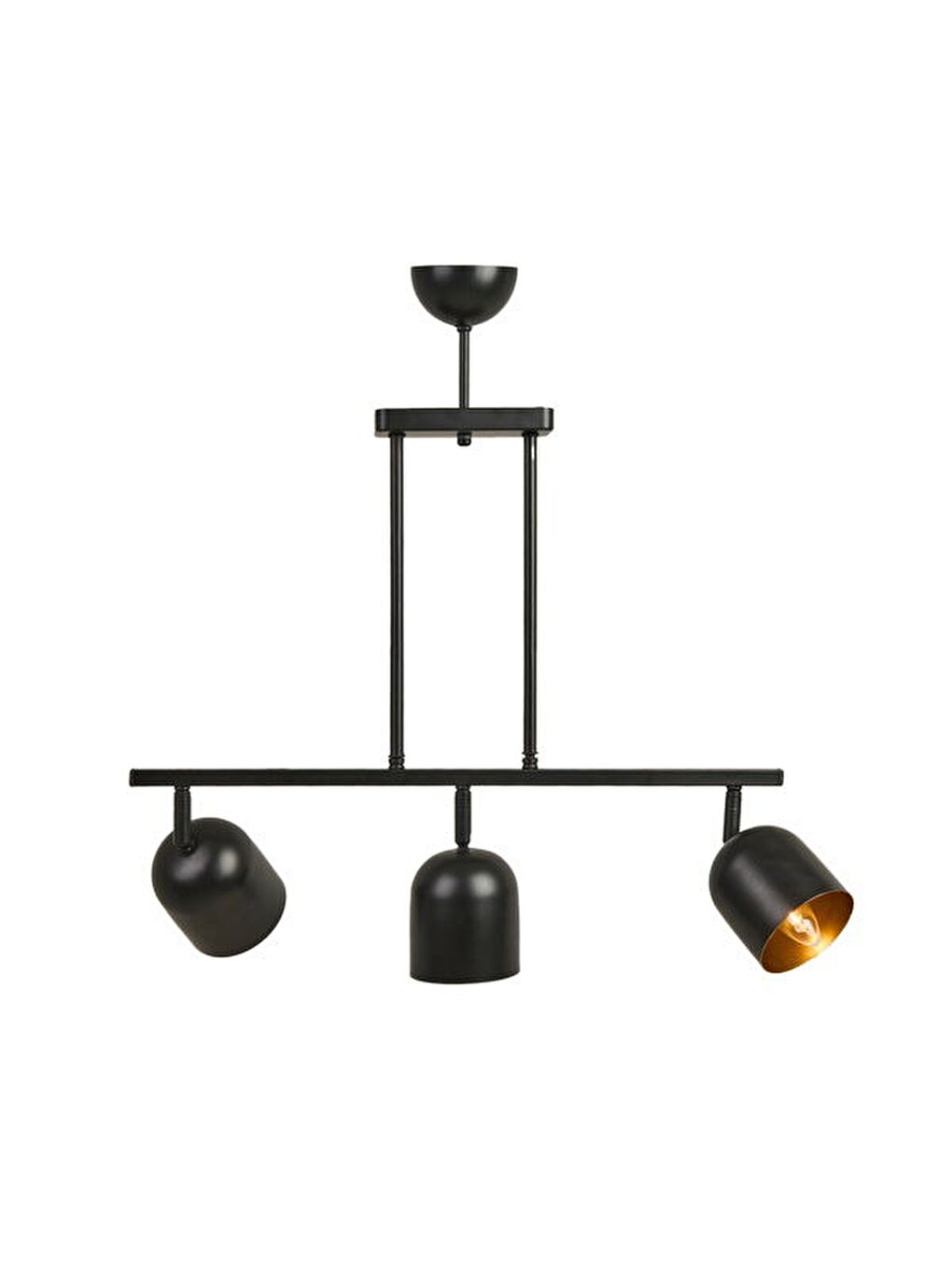 Mark 3'lü Avize - Siyah - 65x10x60 cm-1