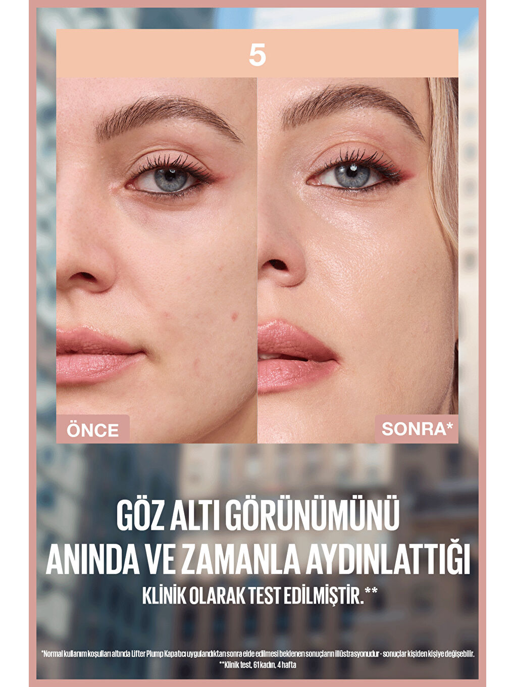 Lifter Kafein ve Peptitler İçeren Nemlendiren ve Aydınlatan Kapatıcı - 05-3