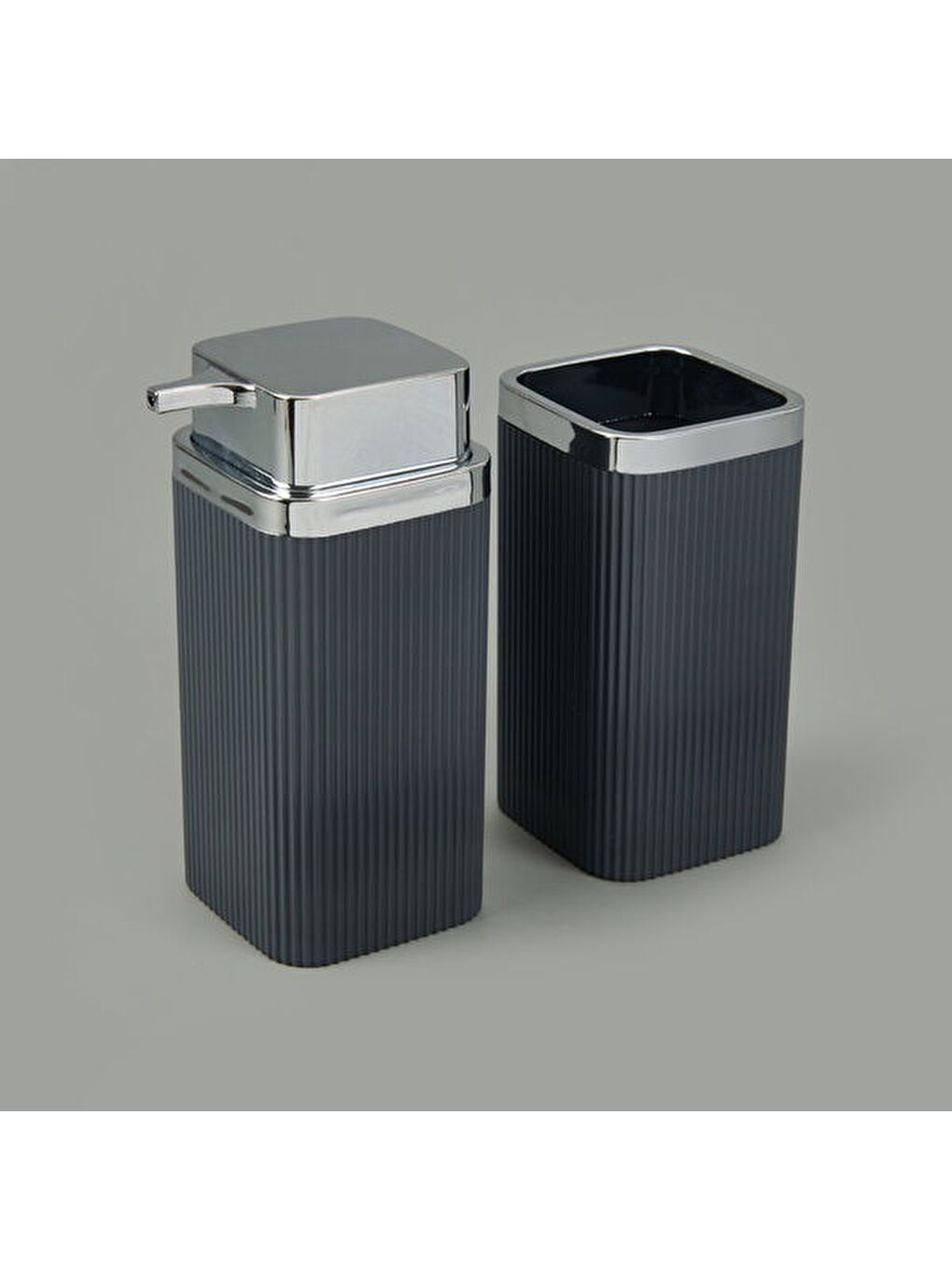 Bath Stella 2'li Sıvı Sabunluk ve Diş Fırçalık Seti - Antrasit