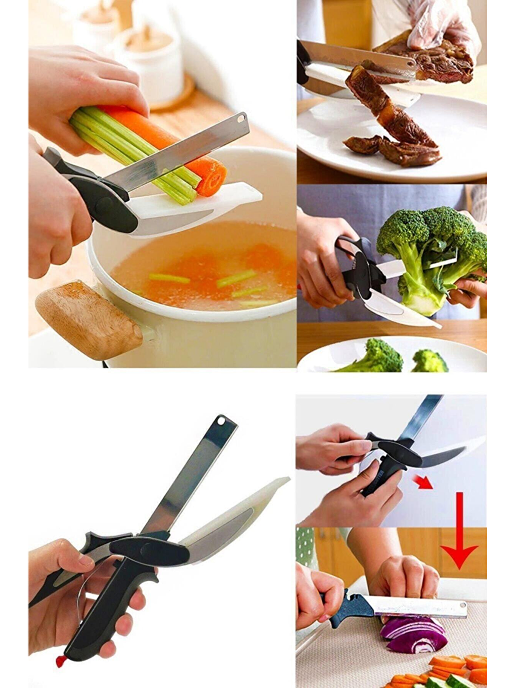 Gri Düz Kesim Panolu Mutfak Makası