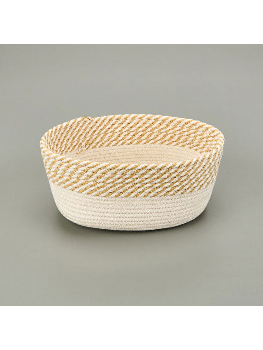 Karışık Living Boho Style Sepet - Beyaz / Bej - 25x20x10 cm-2