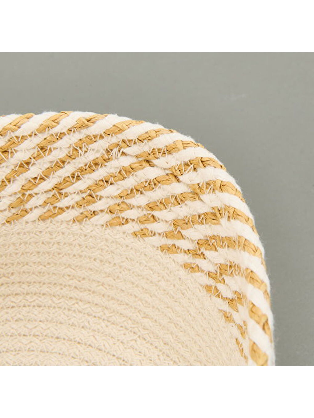 Karışık Living Boho Style Sepet - Beyaz / Bej - 25x20x10 cm-3