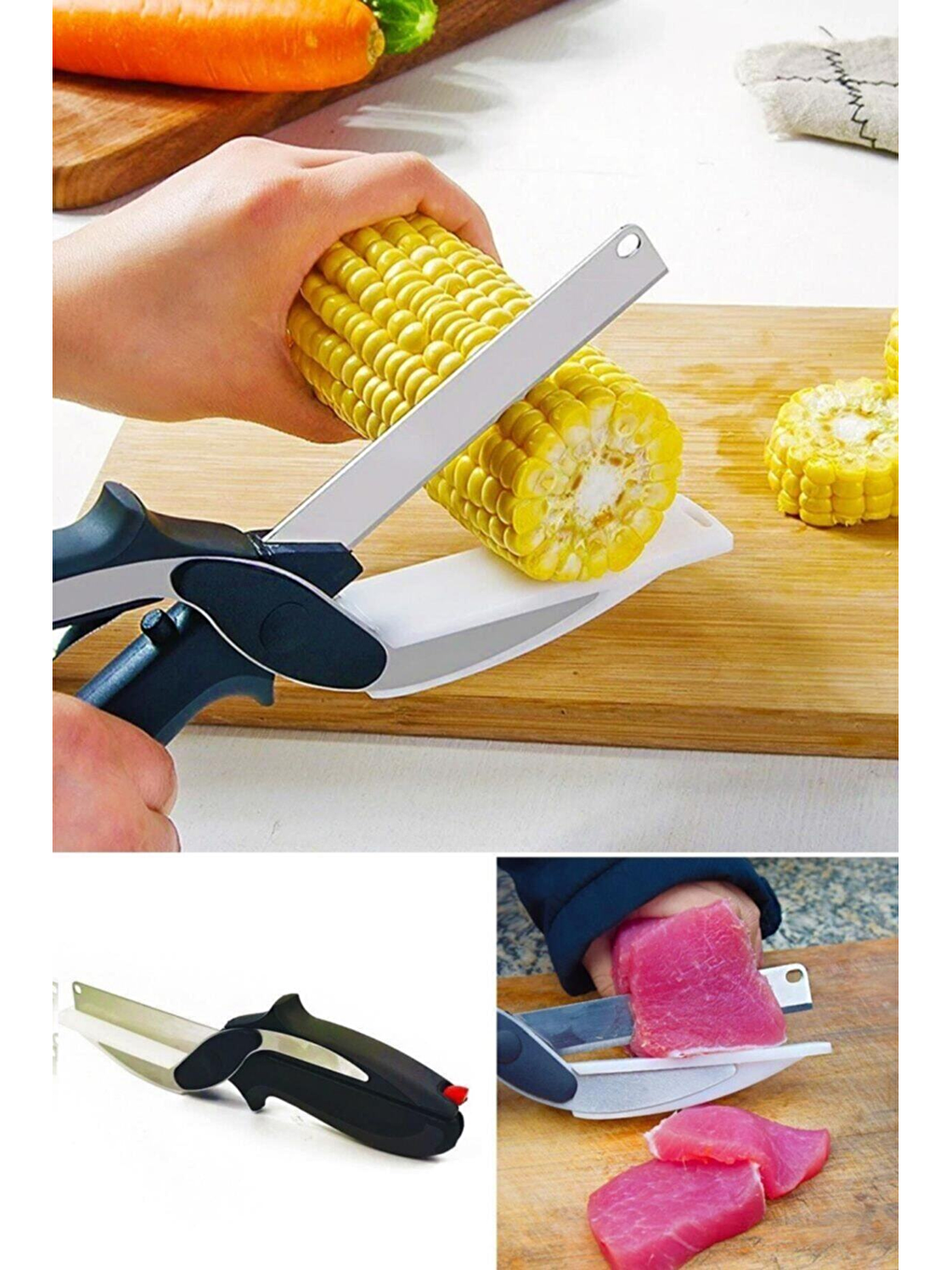 Gri Düz Kesim Panolu Mutfak Makası-1