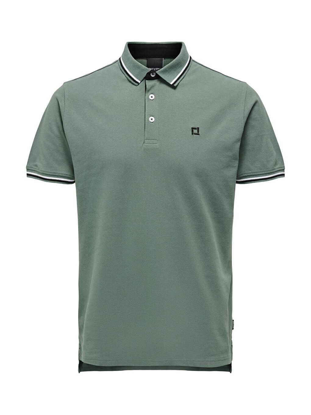 Yeşil Onsfletcher Pamuklu Regular Fit Düğmeli Polo Yaka Tişört 22024827-5