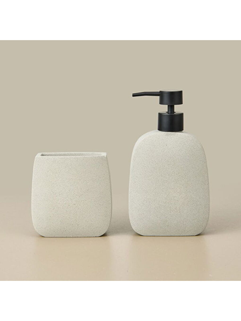 Bath Mithra 2'li Banyo Sıvı Sabunluk Seti - Gri-5