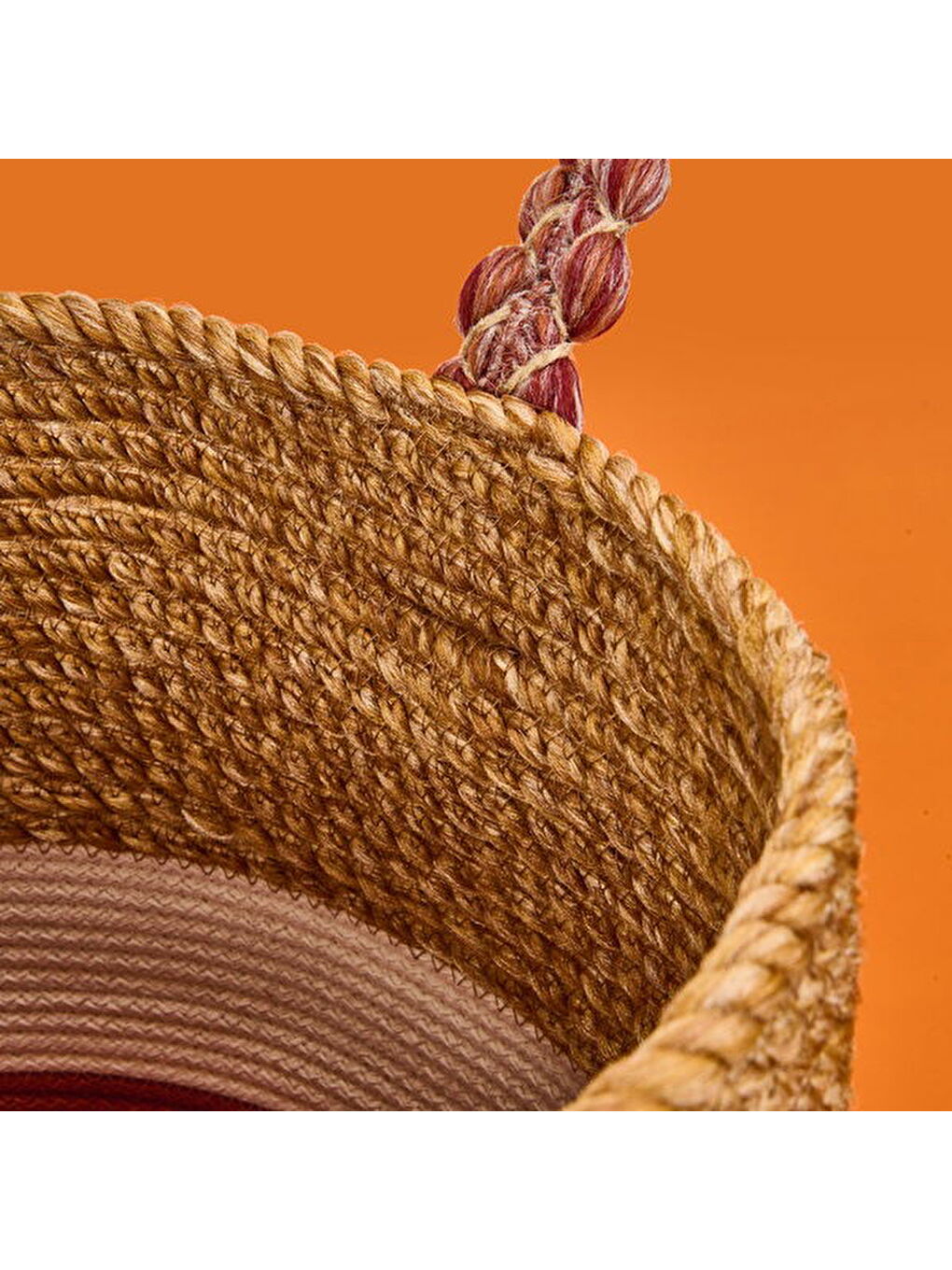 Karışık Living Colorful Püsküllü Büyük Sepet - Renkli - 35x30 cm-2