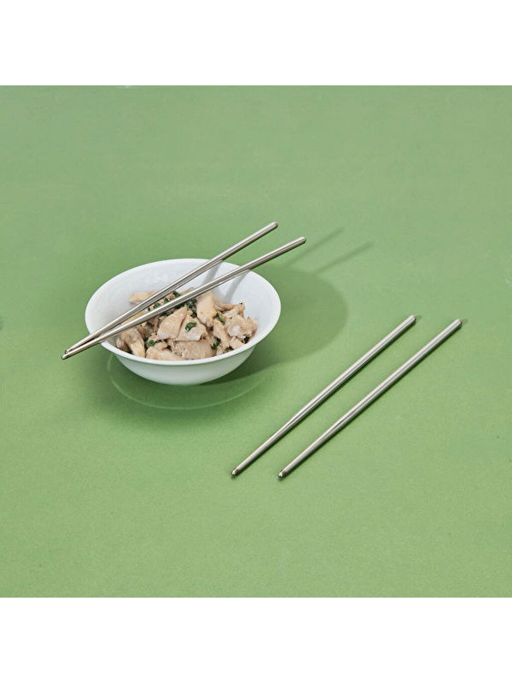 Çelik Yemek Çubuğu - Gri - 22,5 cm-1