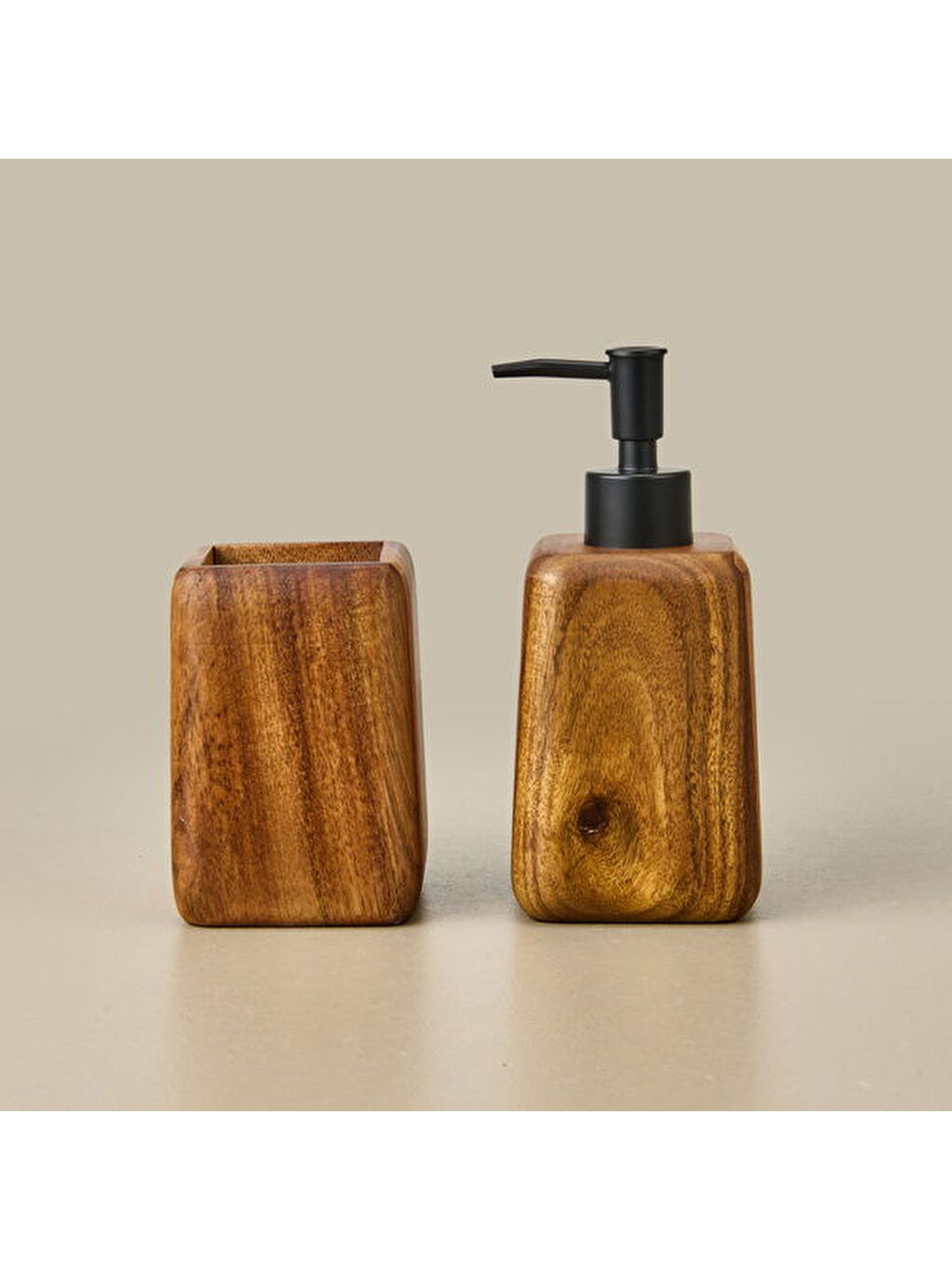 Bath Jardim 2'li Banyo Sıvı Sabunluk Seti - Kahverengi-1