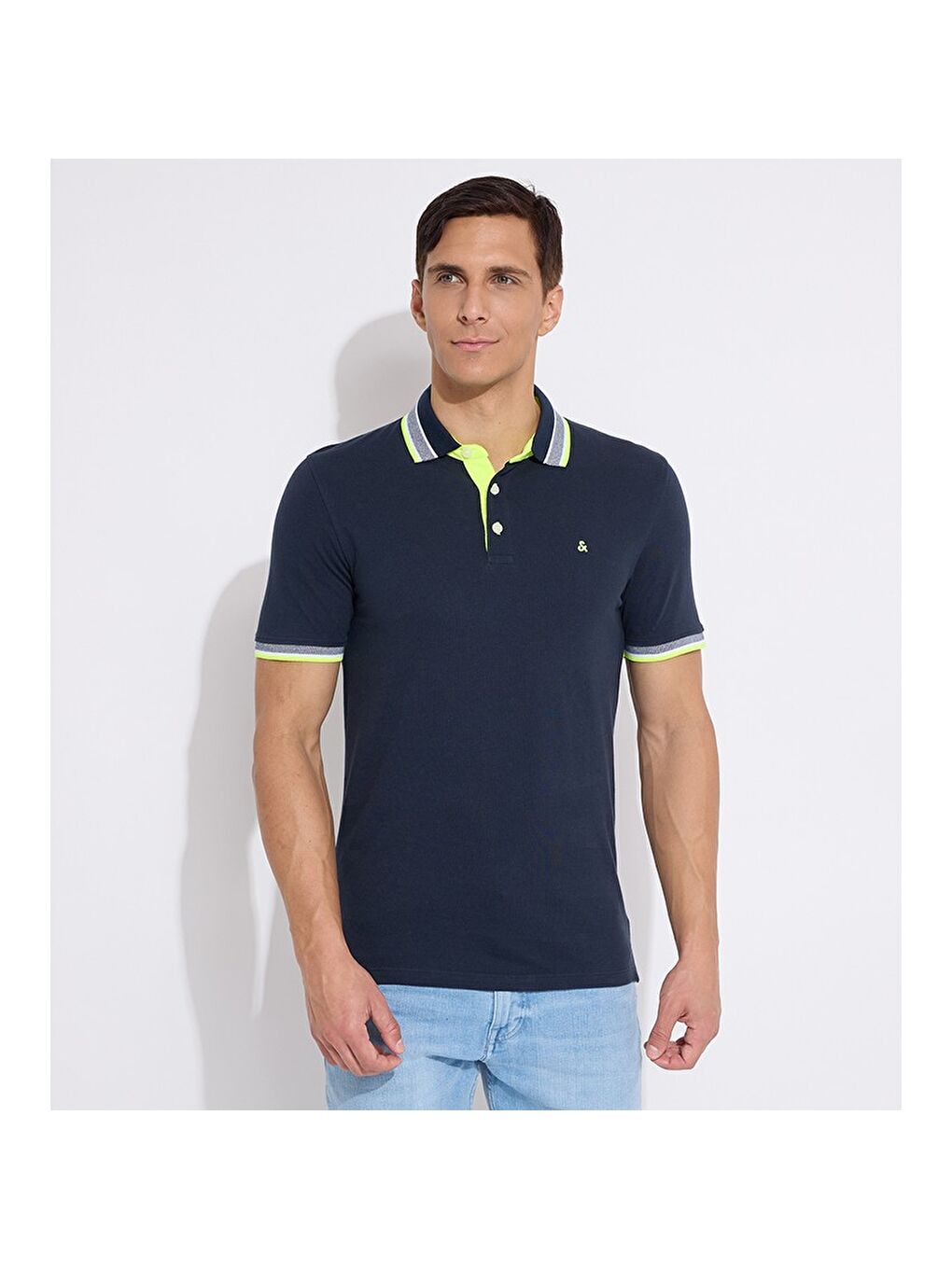 Paulos Erkek Lacivert Klasik Yaka Polo Tişört