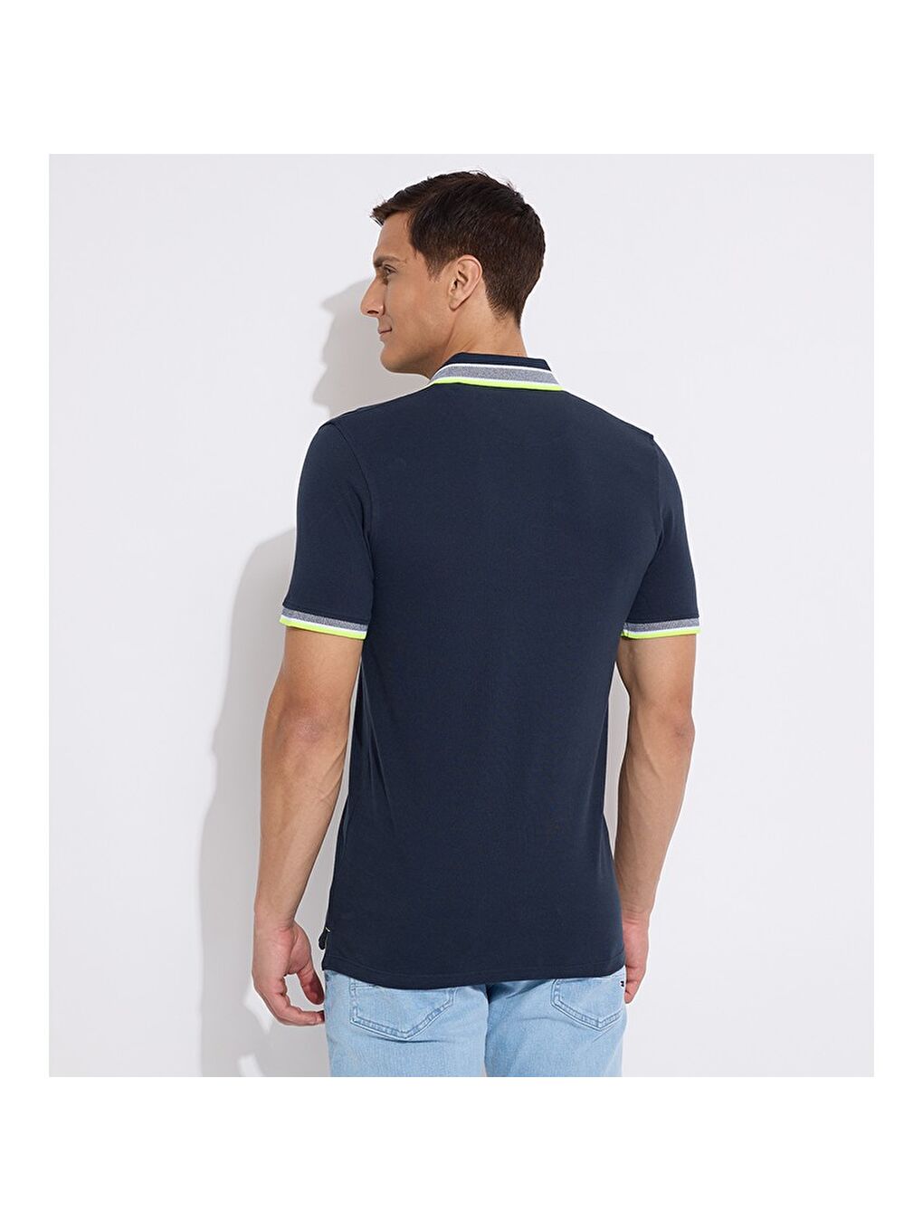 Paulos Erkek Lacivert Klasik Yaka Polo Tişört-1