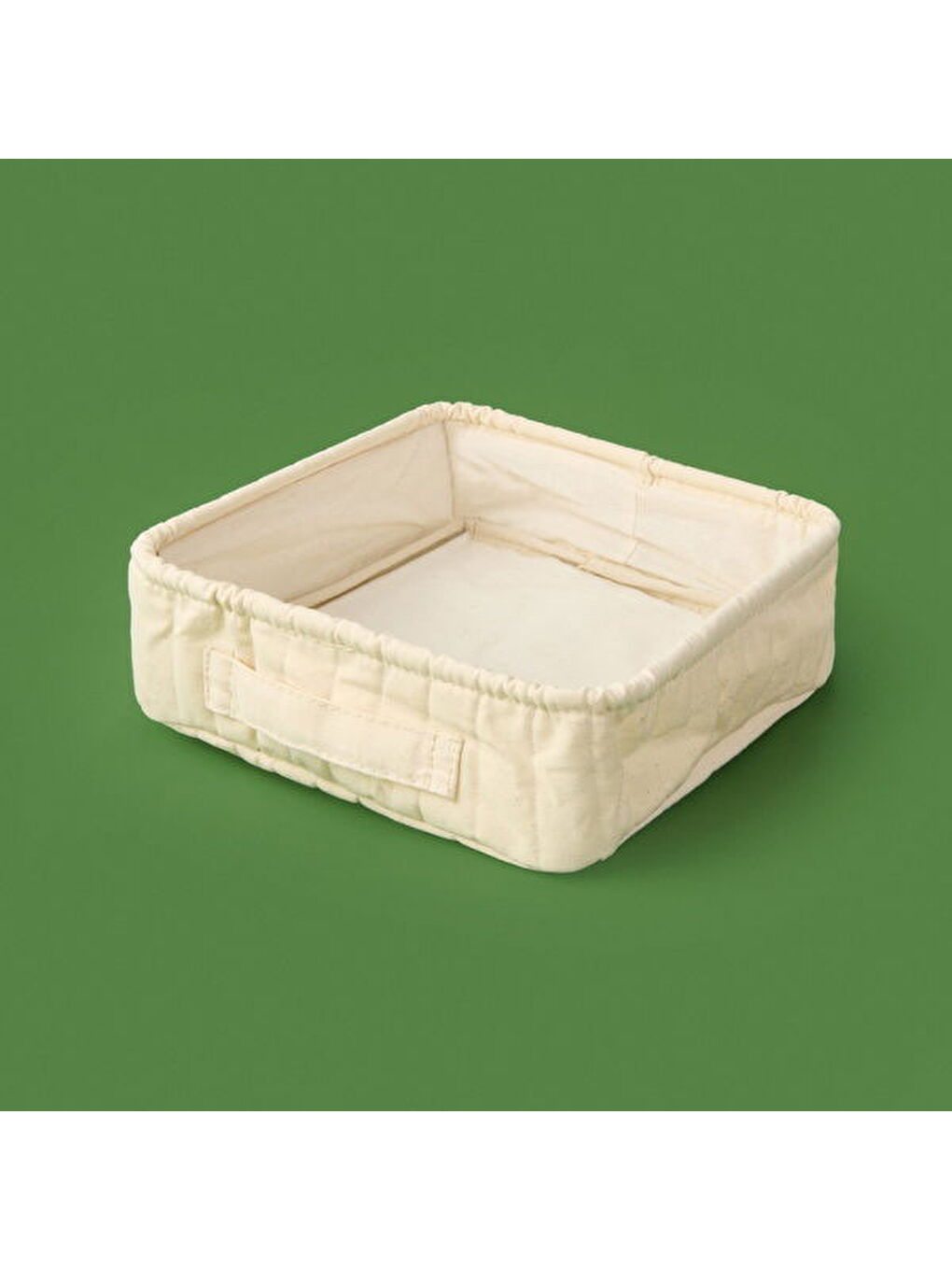 Ekru Kare Düzenleyici Sepet - Krem - 24x24x8 cm-2