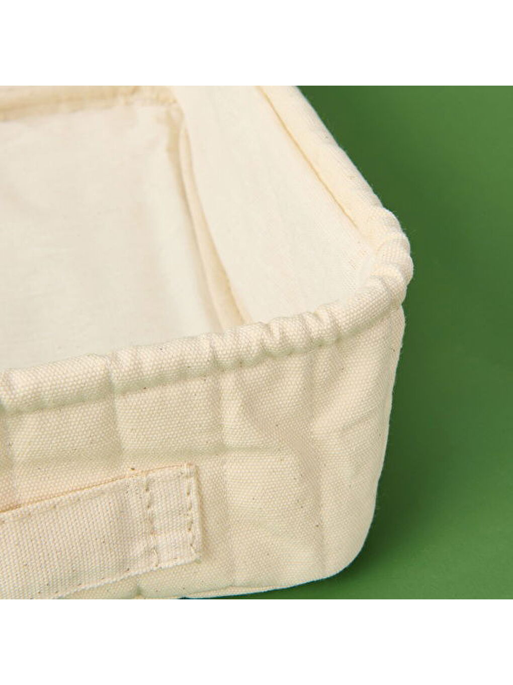 Ekru Kare Düzenleyici Sepet - Krem - 24x24x8 cm-3