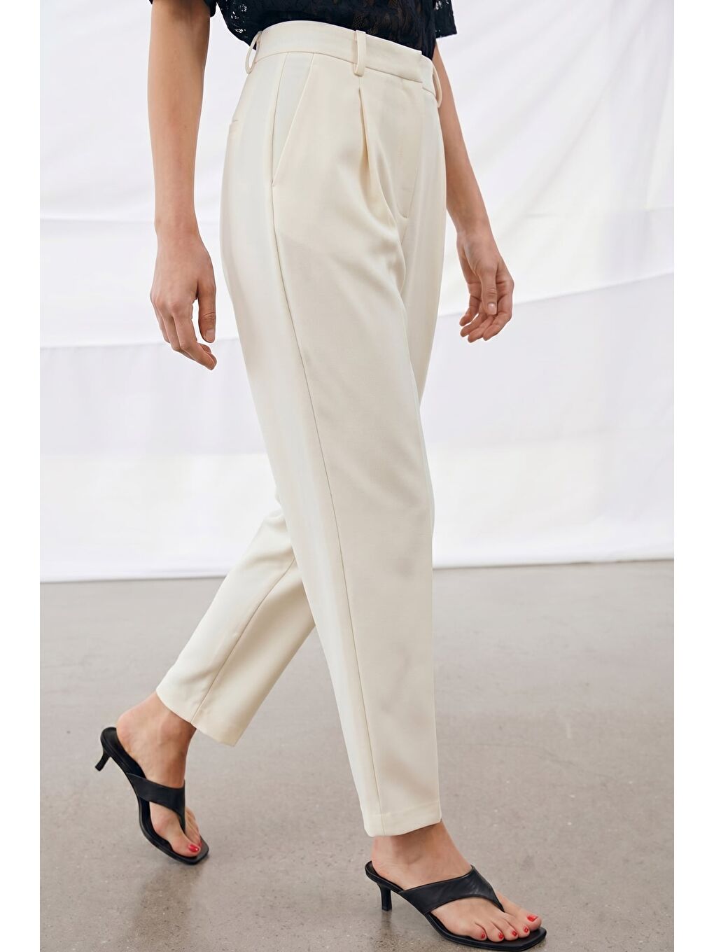 Talia Havuç Pantolon - Ekru-2