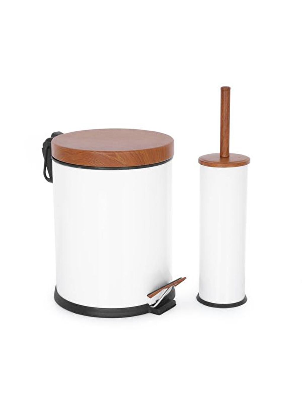 Bath Ahşap Desenli 2’li Banyo Seti – Beyaz-1