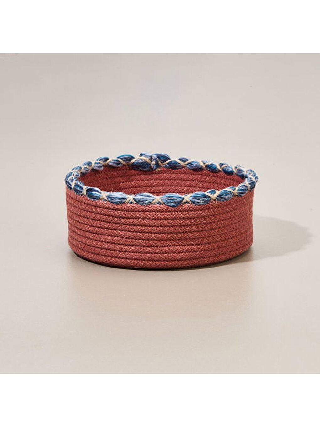 Karışık Living Colorful Örgü İpli Sepet - Renkli - 21x7 cm-1