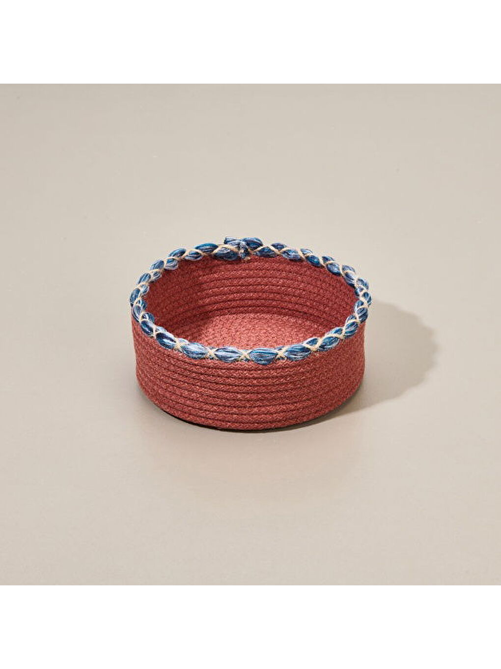 Karışık Living Colorful Örgü İpli Sepet - Renkli - 21x7 cm-2