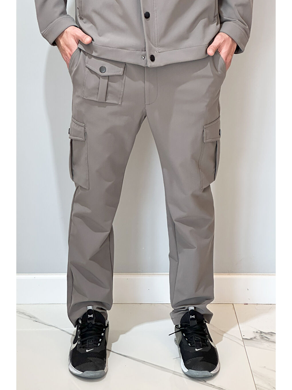 Bej Erkek Çıtçıtlı Pantolon 24720 Vizon-1