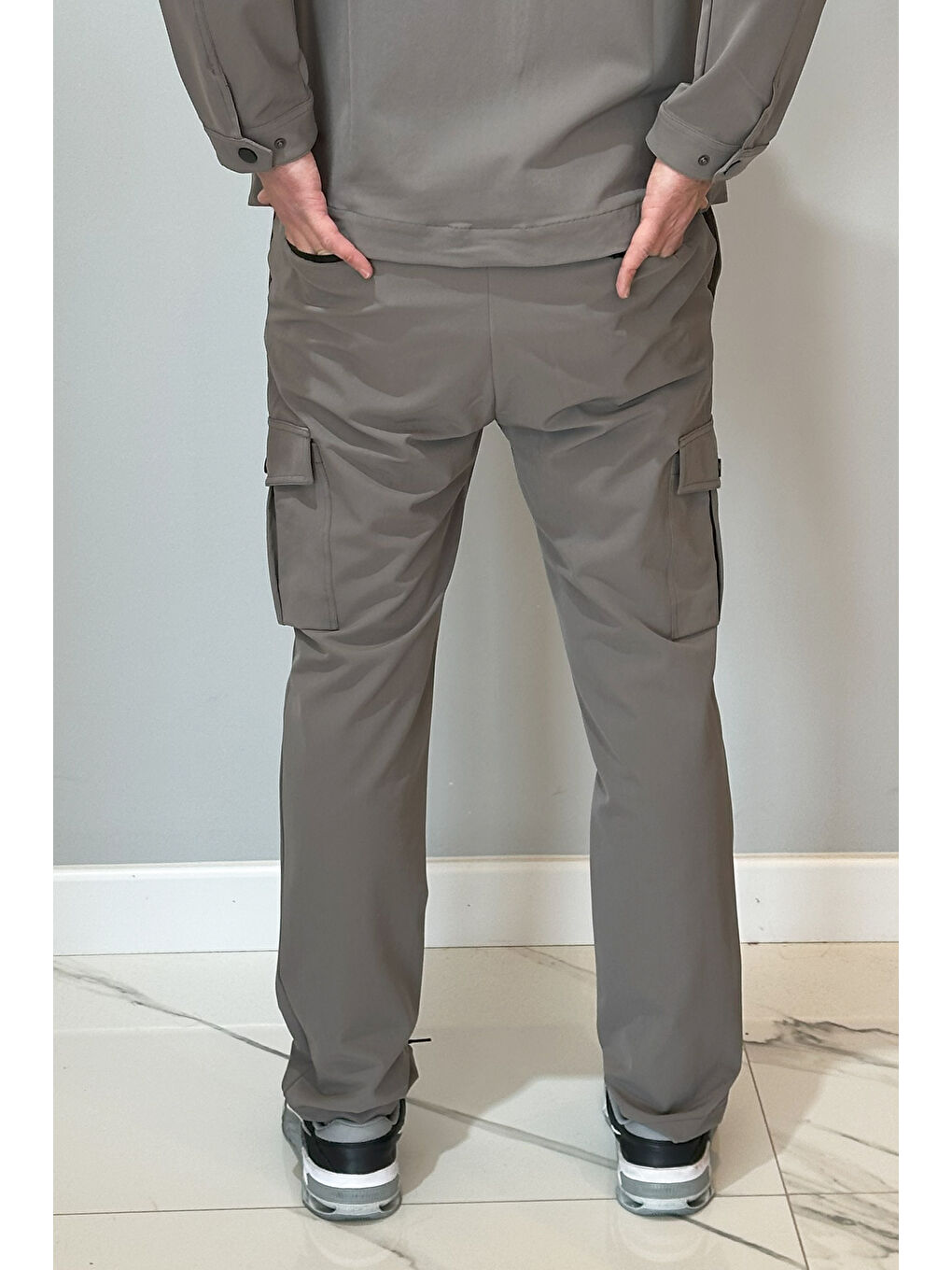 Bej Erkek Çıtçıtlı Pantolon 24720 Vizon-2