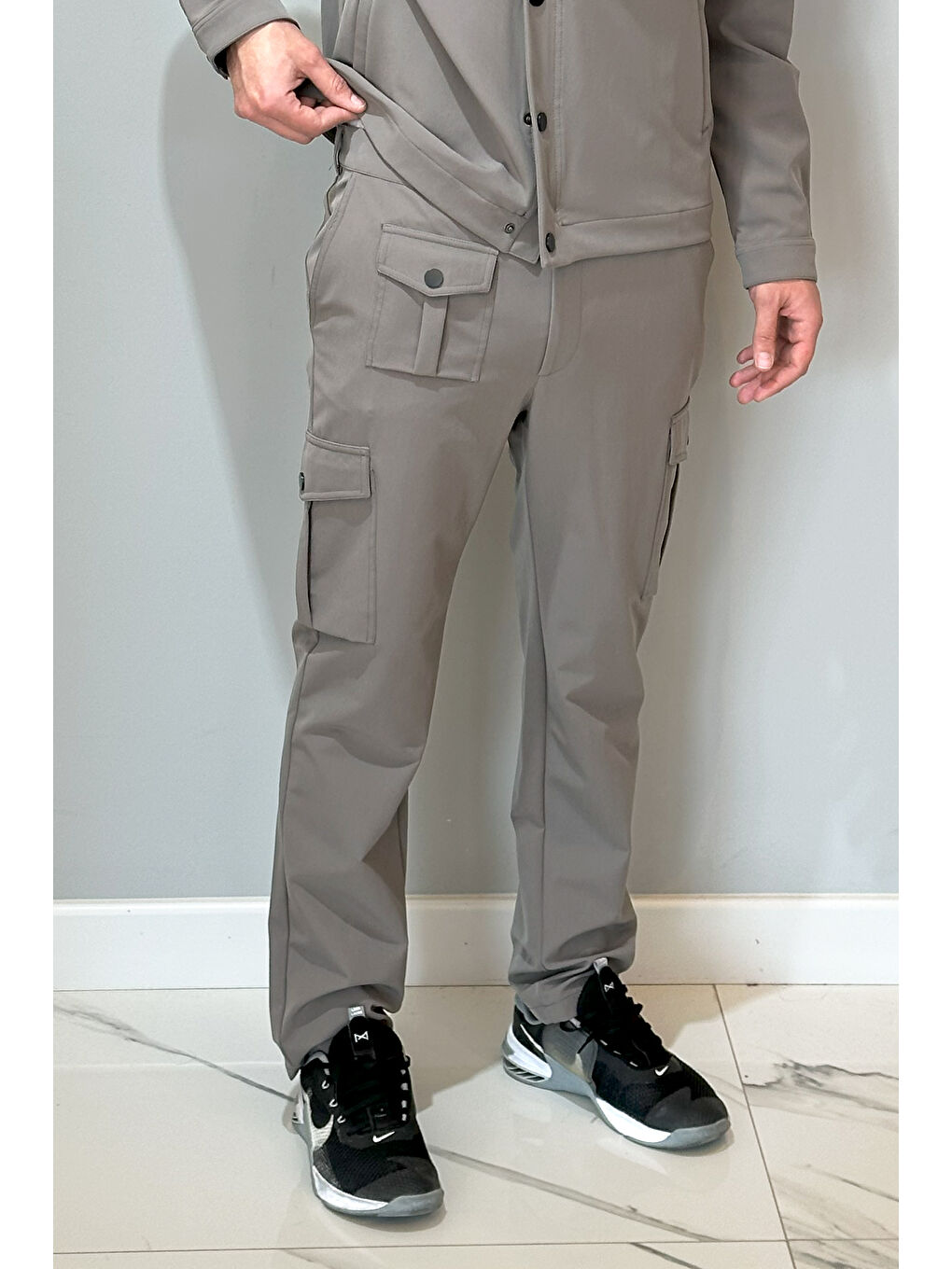 Bej Erkek Çıtçıtlı Pantolon 24720 Vizon-4