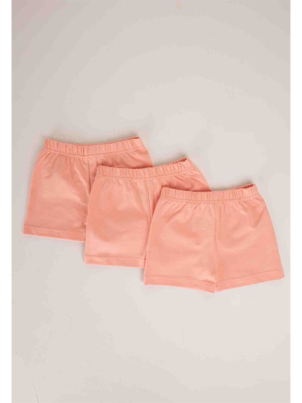 Pembe Üçlü Kız Boxer Set 2-9 yaş somon