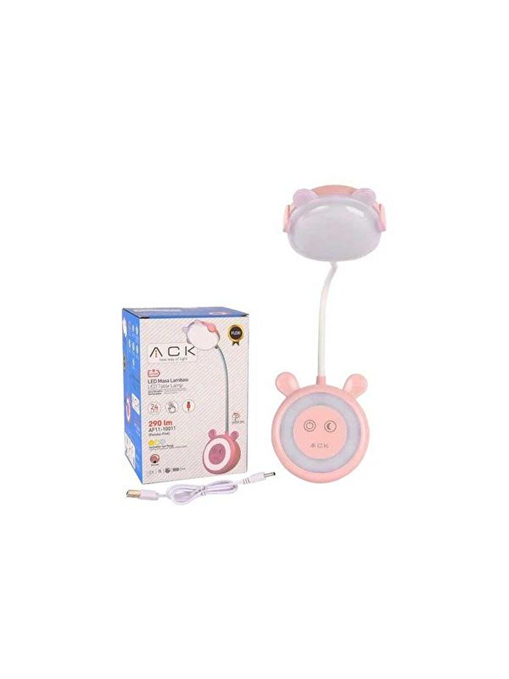 AF11-10011 Şarj Edilebilir Masa Lambası - Pembe-1