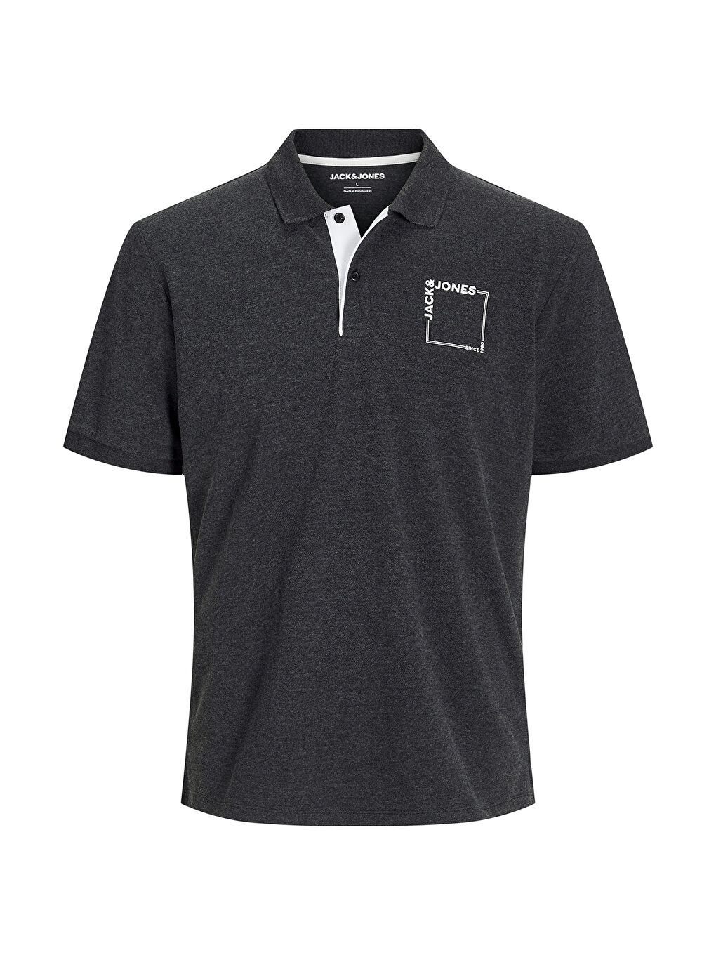 Siyah Jjverner Pamuklu Regular Fit Düğmeli Polo Yaka %100 Pamuk Tişört 12269307