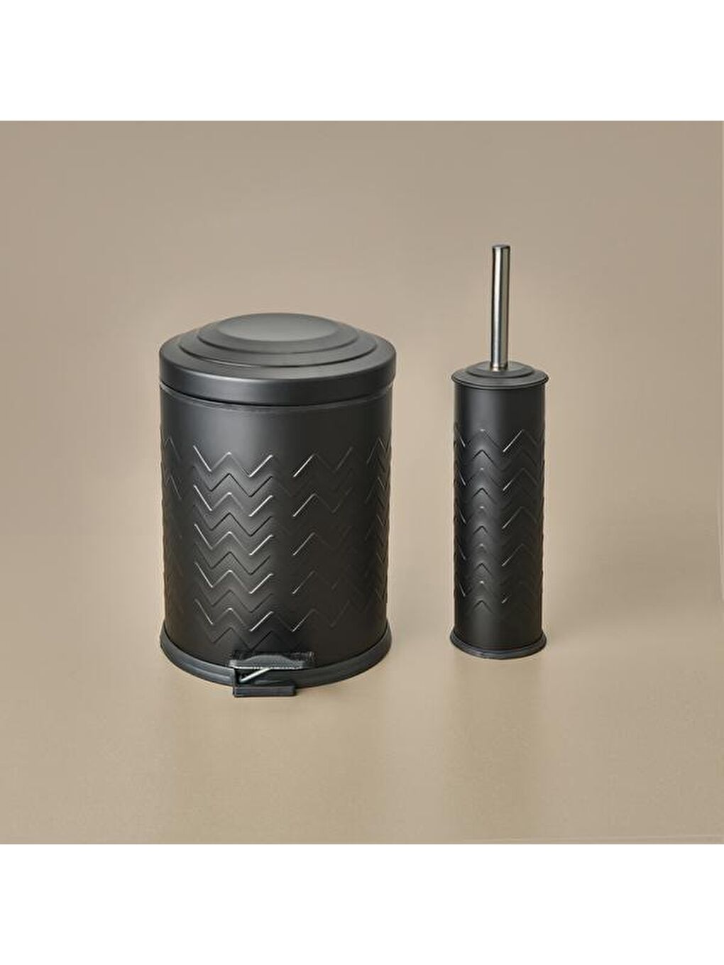 Bath Desenli 2'li Banyo Seti - Siyah-3