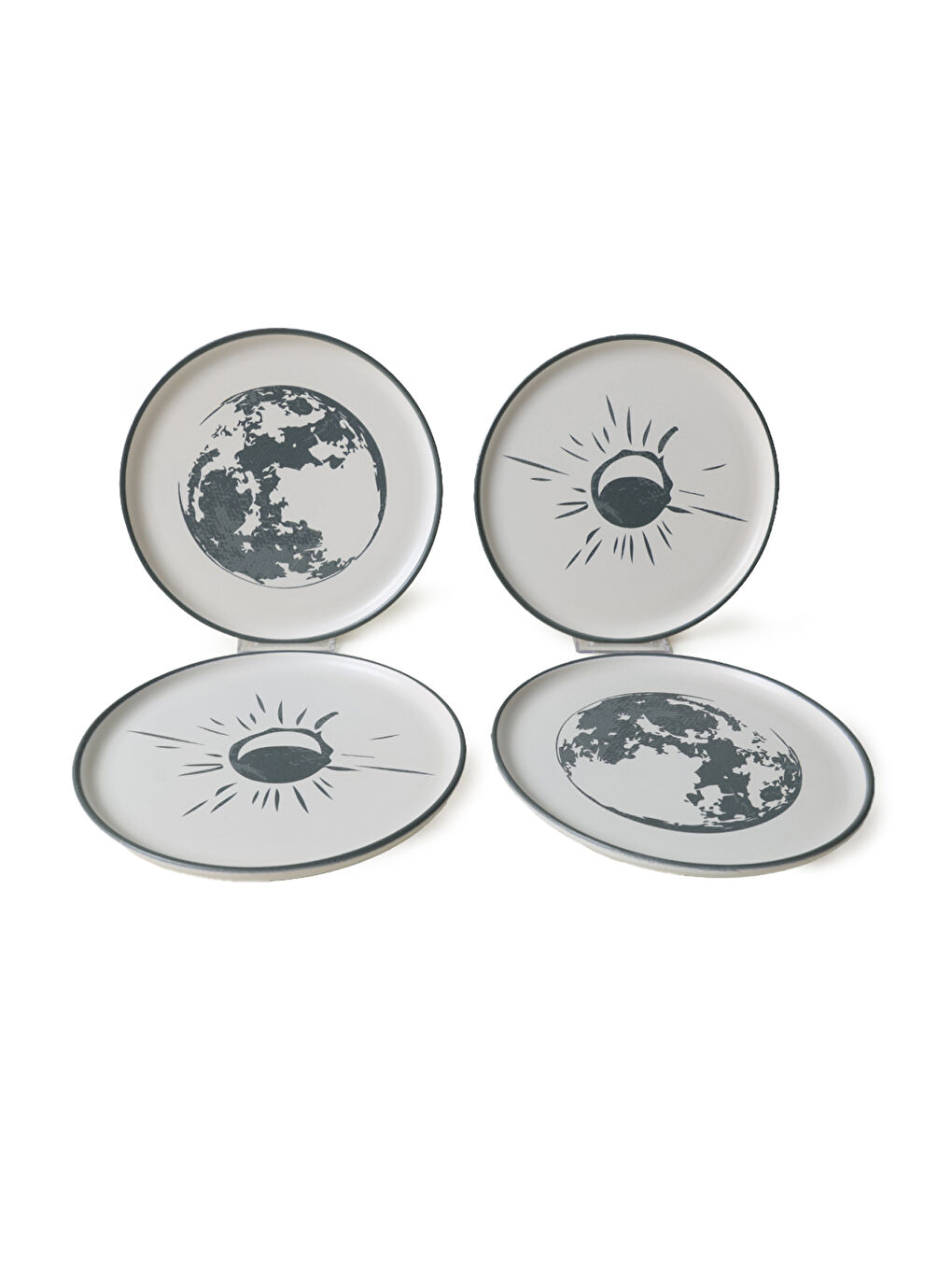 Karışık Black Shadow Nordic Pasta Tabağı 22 Cm 4 Adet-3