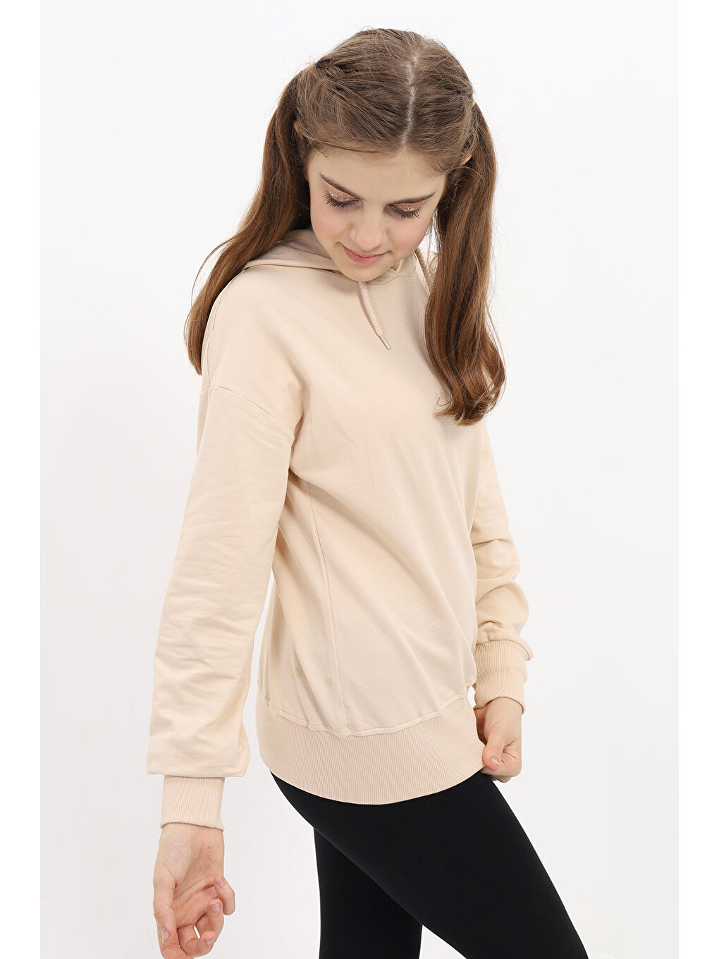 Toontoykids Bej Kız Çocuk Nakışlı Sweatshirt - 1