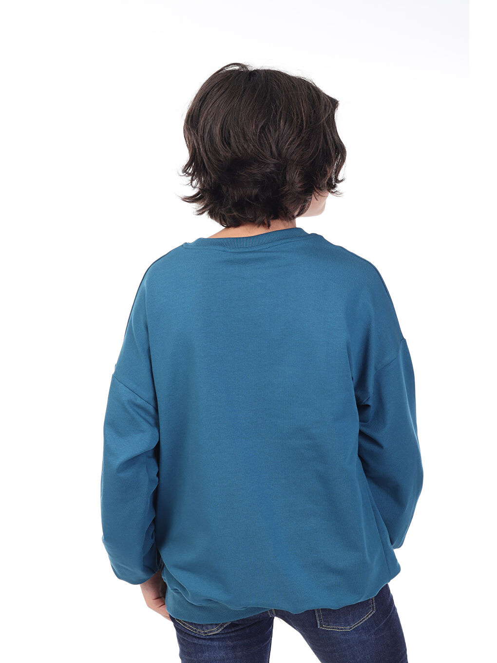 Petrol Erkek Çocuk Baskılı Sweatshirt-1