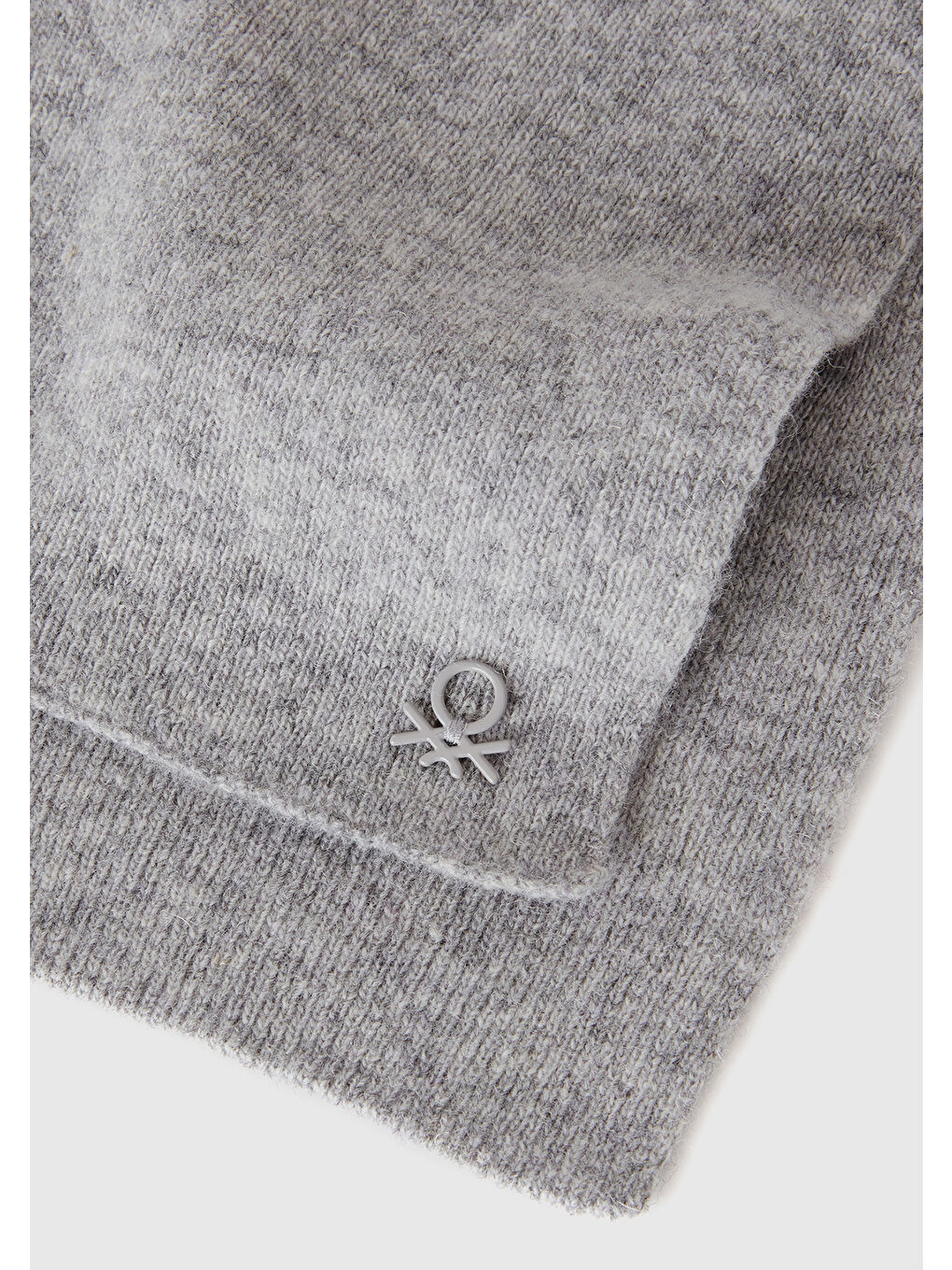 Erkek Çocuk Gri Melanj Logo Detaylı Atkı-2